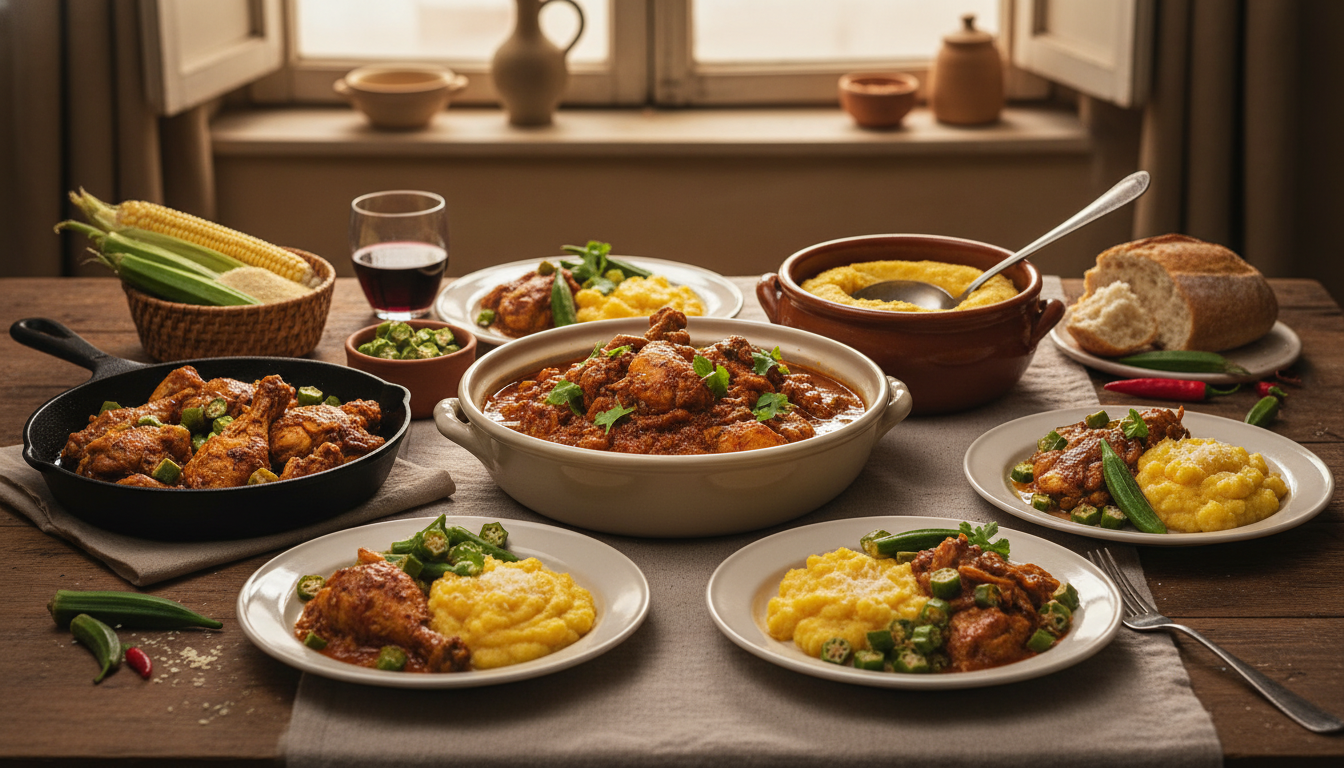 Receitas Variadas de Frango com Quiabo e Angu