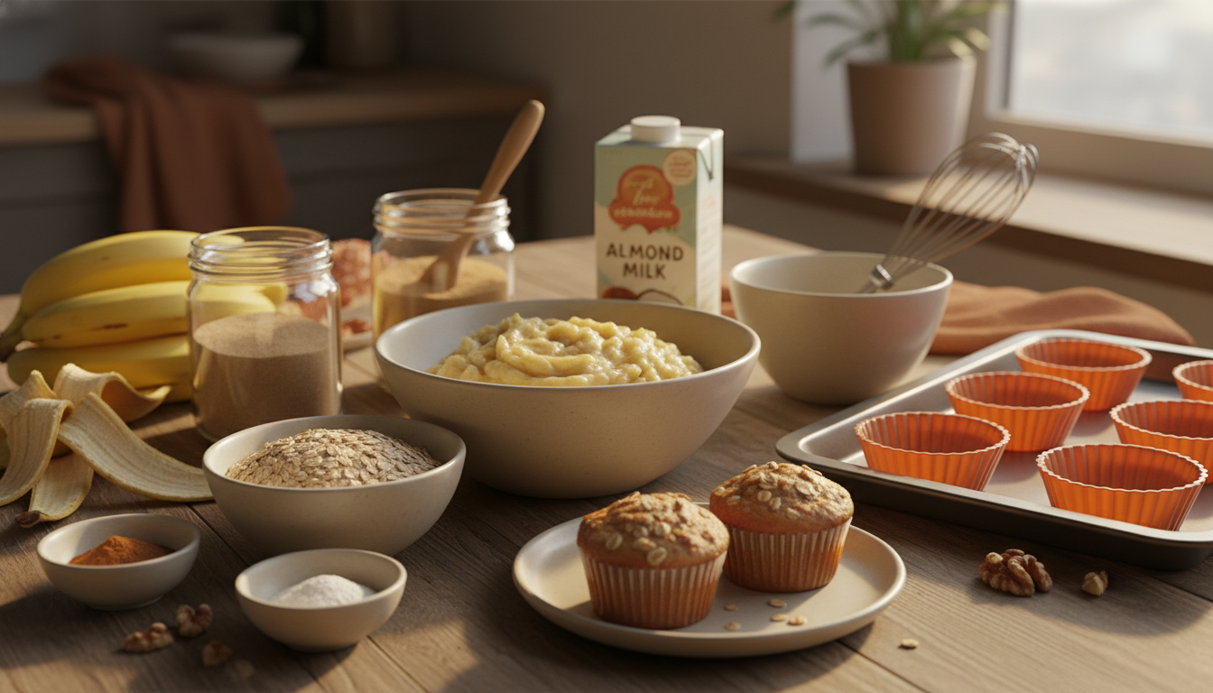 Ingredientes Essenciais para Muffin de Banana Saudável